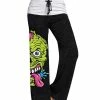 Emmiol Stitching Skull Pattern Printed Active Yoga Pants