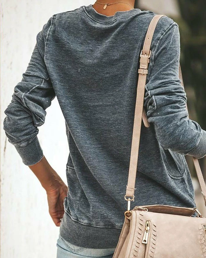 Emmiol Halloween Pumpkin Print Long Sleeve Sweatshirt - Image 2