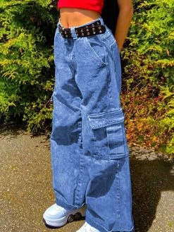 Emmiol Patchwork Pocket Cargo Jeans