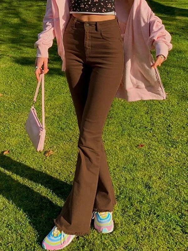 Emmiol Vintage High Rise Flared Slim Jeans