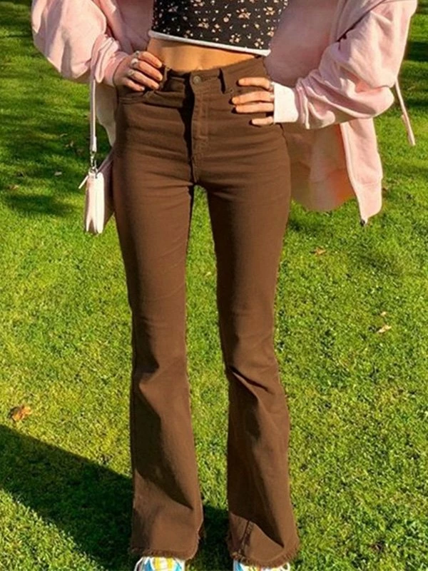 Emmiol Vintage High Rise Flared Slim Jeans - Image 2