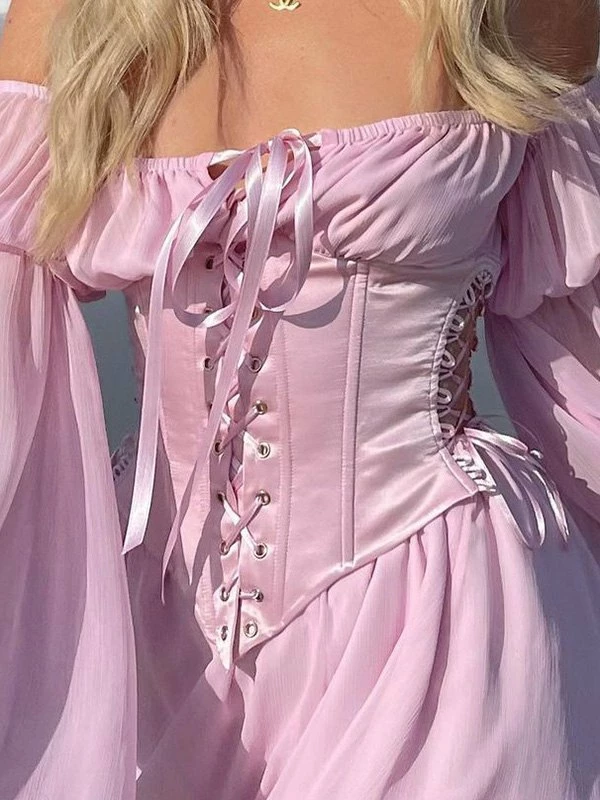 Emmiol Long Sleeve Corset Mini Dress - Image 2