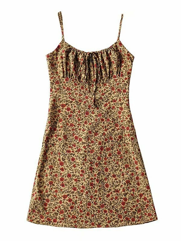 Emmiol Lace Up Floral Slip Mini Dress - Image 5