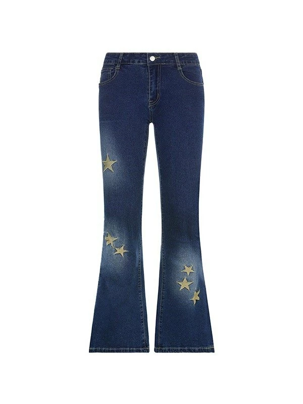 Emmiol Star Embroidered Flare Jeans - Image 5