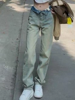 Emmiol Vintage Faded Denim Boyfriend Jeans