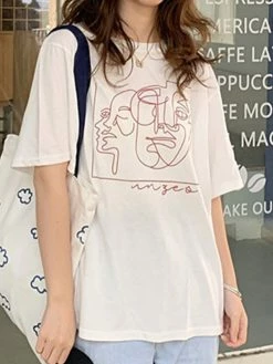Emmiol Abstract Contour Face Graphic Tee