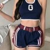 Emmiol Halter Tank & Sports Shorts Set