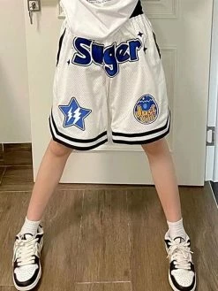 Emmiol Logo Mesh Baggy Basketball Shorts