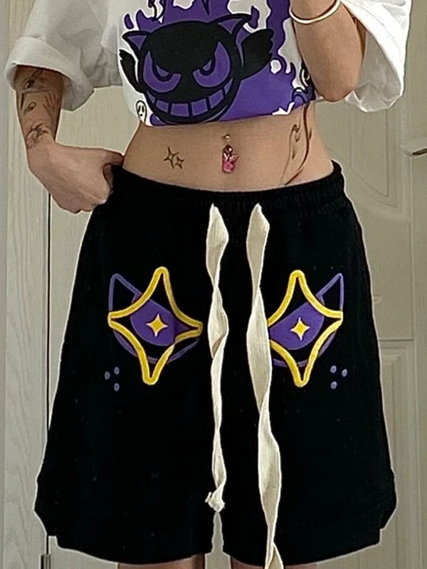 Emmiol Demon Eye Baggy Sweat Shorts