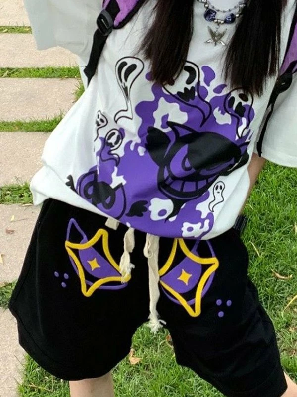 Emmiol Demon Eye Baggy Sweat Shorts - Image 2