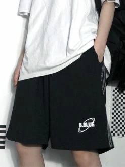 Emmiol Striped Casual Baggy Sports Shorts