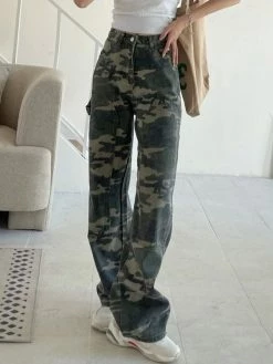 Emmiol Vintage Wash Camo Cargo Pants