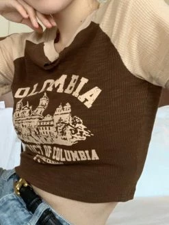 Emmiol Raglan Sleeve Ribbed Knit Crop Top