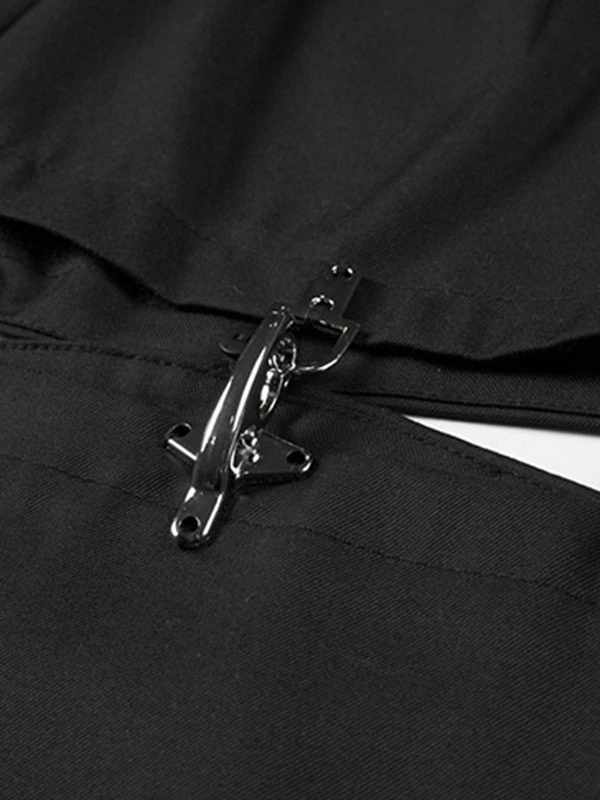 Emmiol Black Belted Cutout Straight Leg Pants - Image 8