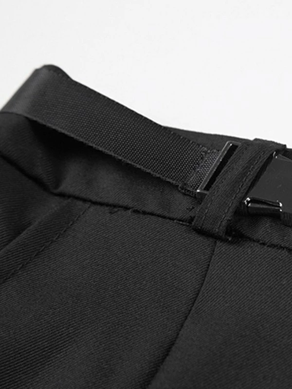 Emmiol Black Belted Cutout Straight Leg Pants - Image 7