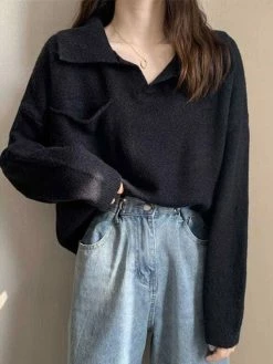 Emmiol Pocket Crop Knit Sweater