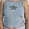 Emmiol Star Patch Crop Ribbed Tank Top