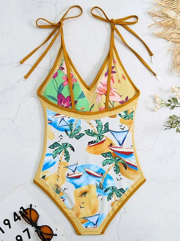 Emmiol Reversible Vintage Floral One Piece Swimsuit - Image 8