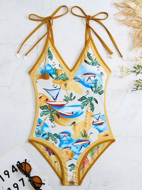 Emmiol Reversible Vintage Floral One Piece Swimsuit - Image 7