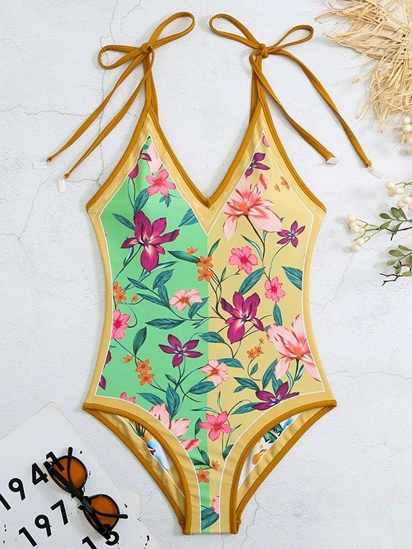 Emmiol Reversible Vintage Floral One Piece Swimsuit - Image 5
