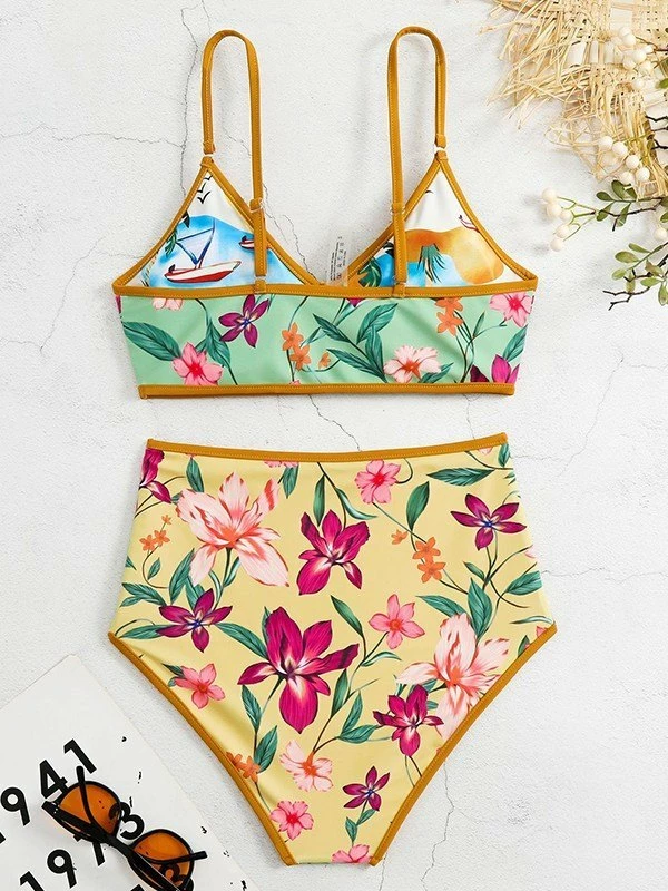 Emmiol Reversible Floral Print Bikini Set - Image 7