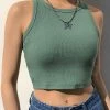 Emmiol Basic Knit Crop Tank Top